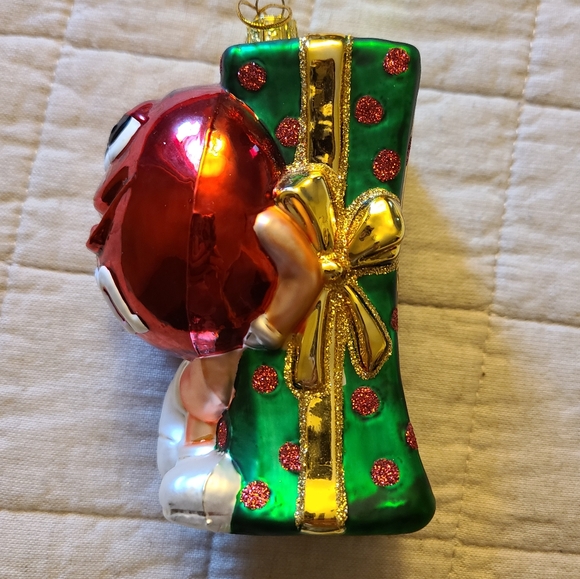 🔥Vintage Kurt S. Adler Red M&M Handcrafted Glass Christmas Ornament - Picture 4 of 6
